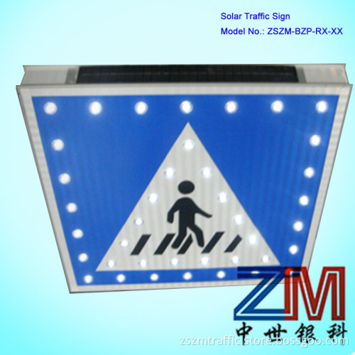 Solar Oriented Traffic Sign for crosswalk